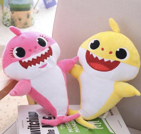 3 Color 32cm Baby shark With Music Cute Animal Plush 2019 New Baby Shark Dolls Singing English Song For Children Girl Boy gift