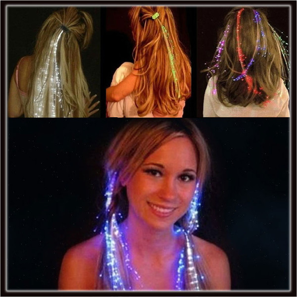 LED Luminous Braid Hair Flash Braid Hair Decoration Fiber for Christmas Party Holiday Colorful Toys Gift High quality