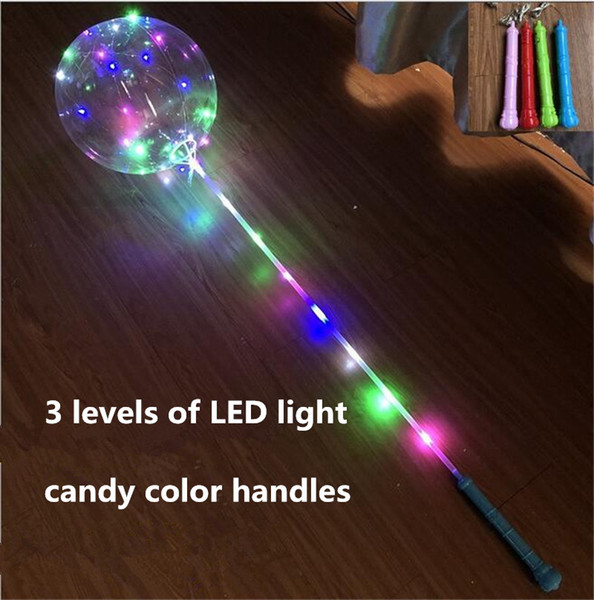 with handle LED bobo ball light up bobo balloons 3m led lights string transparent clear bobo balloons LED Gadget free shipping