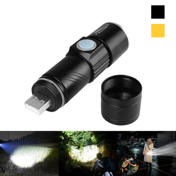 USB-Lighter Powerful Mochila Lanterna Tactical Torch Flash Light Linternas LED Zoomable Gladiator Zaklamp Flashlight