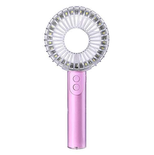 Beauty light handheld fan,2019 new crystal fill light makeup mirror fan usb rechargeable desktop portable mini handheld fan