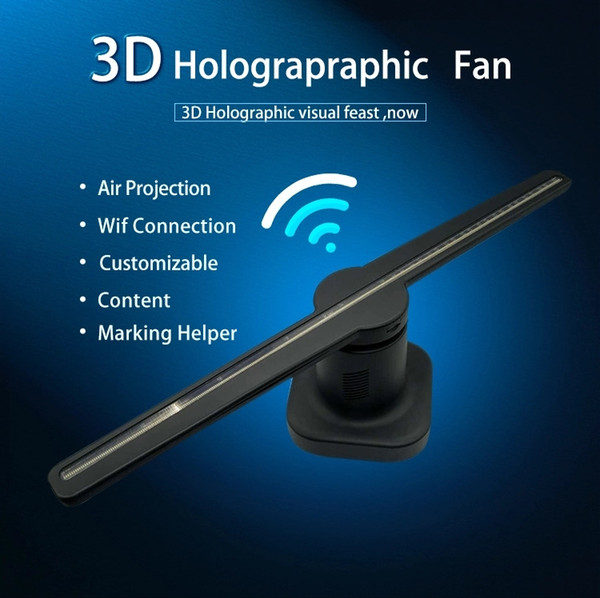 2019 new arrival quality OEM WIFI 42cm 3D hologram LED Portable advertising fan display machine suoolier manufacturer