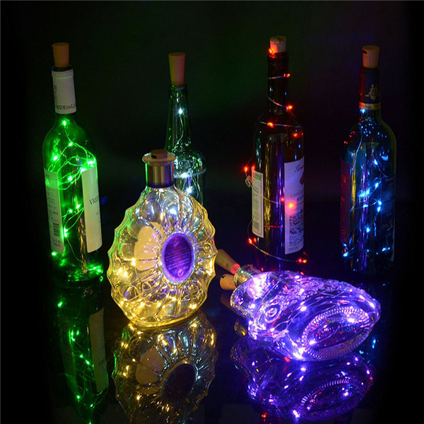 Bottle lights Lamp Cork Shaped Bottle Stopper Light Glass Wine LED Copper Wire String Lights for Bar Christams Party Wedding Decoration sale