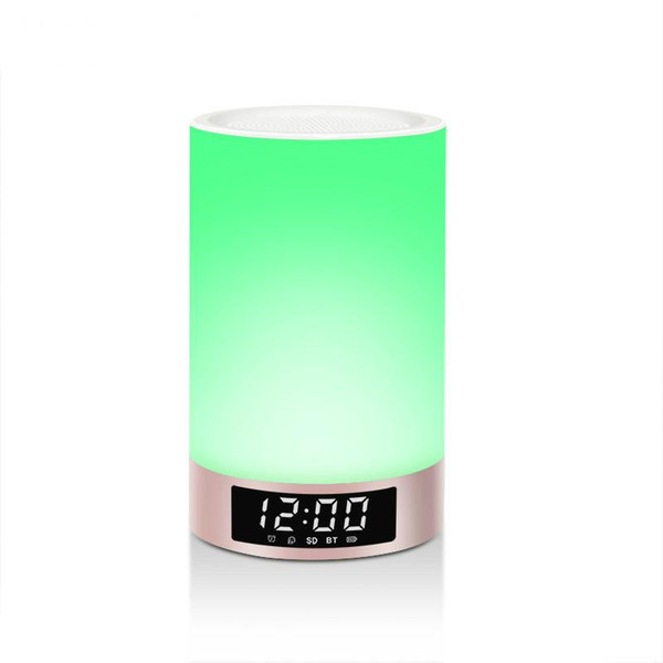 Bluetooth Speaker Dimmble LED Colorful Lamp Night Lamp Warm Soft Light Show Time and Date Alarm Clock Wholesale and Retail