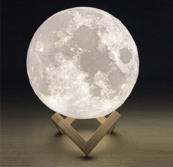 New strange usb night light moon light birthday gift creative products LED bedside lamp moon light 22cm