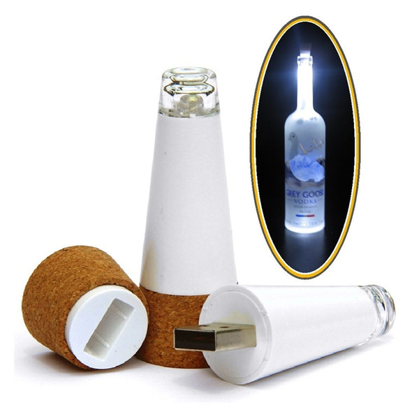 LED Light Bulb Bottle Cork Rechargeable USB Bottle Bulb Lamp Flash Soft Cork Plug Wine Bottle Romantic Decorarion Night Light