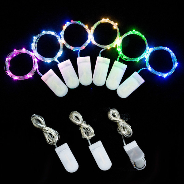 Christmas decoration string LED copper wire lamp, party celebration home decoration colorful waterproof light bar with 2032 button battery