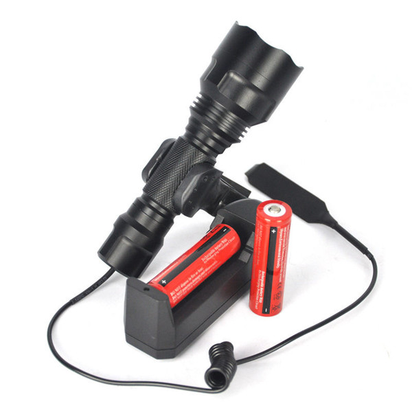 2500Lm XM-T6 LED 501B Tactical Flashlight Torch Lamp Powerful Bright Neon Signs Torch Pressure Switch Mount Light Gun