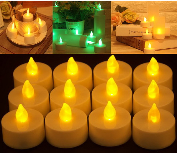 Flicker Flameless LED Tea Light, Electric Candles Flickering Bulb LED Tealight Battery Operated for Wedding Birthday Party Christmas Decor