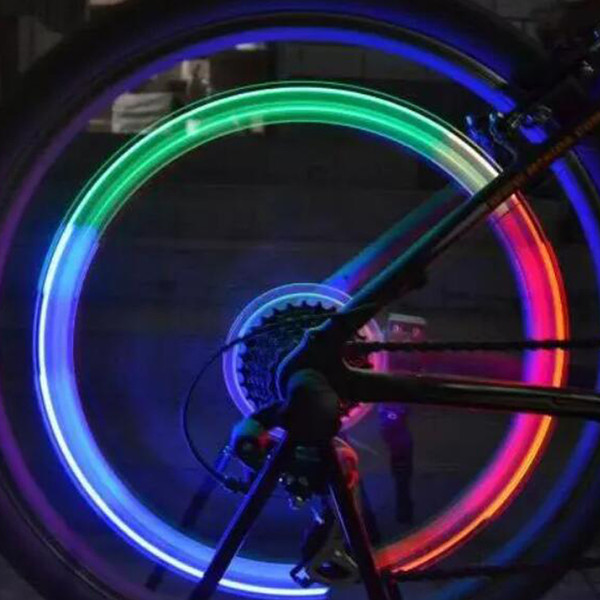 Whole Skull Bike Wheel Lights Skull Mix LED Flash Light Neon Lamp Night Bike Car Tire Tyre Wheel Valve Caps Bike Lights