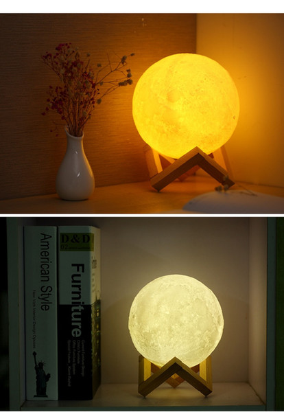 LED moon lamp night light bedside night light pat touch night light creative bedside table lamp