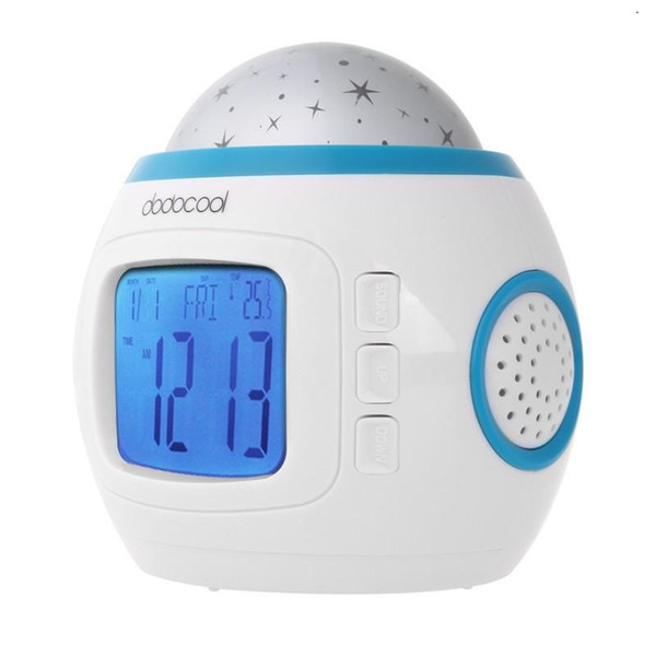 Colorful Music Starry Star Sky Projection projector with Alarm Clock Calendar Thermometer Christmas Night light H535