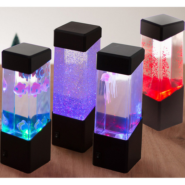 Bedside Table Motion Lamp Jellyfish Lamp Aquarium LED tank Desk Night Light Bedside Table Night Light For Aquarium