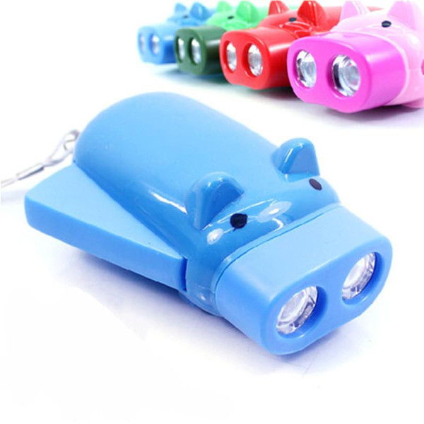 Piggy Hand Pressing Flashlight Pig Hand Pressure Self-generating Mini Flashlight 240PCS/Carton DHL/UPS/FEDEX/EMS Free Shipping