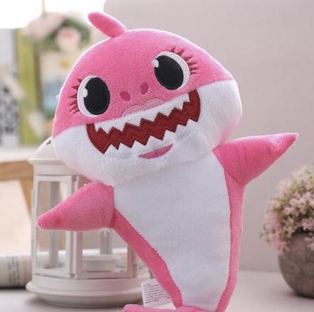 3 Color 32cm Baby shark With Music Cute Animal Plush 2019 New Baby Shark Dolls Singing English Song For Children Girl Boy gift Free Ship