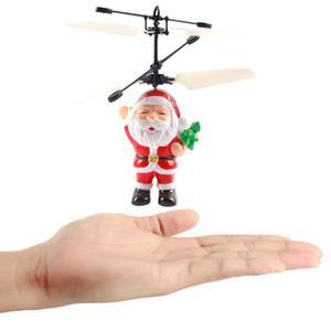 Fashion Electric Infrared Sensor Flying Santa Claus Induction aircraft Toys RC Helicopter Drone Toy