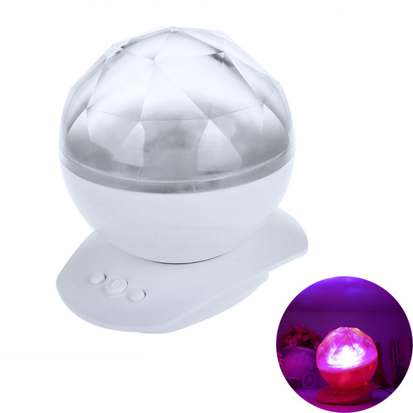 3 colors Color Diamond Aurora Borealis Projector Night Lamp with Speaker Diamond Projection Night Lamp Romantic Gift Mini speaker Portable