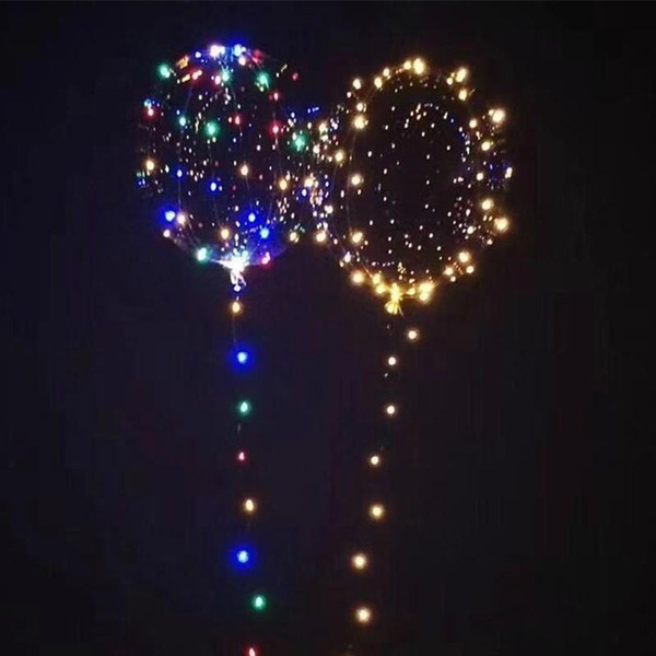 Light Up Toys LED String Lights Flasher Lighting Balloon wave Ball 18inch Helium Balloons Christmas Halloween Decoration Gift DHL shipping