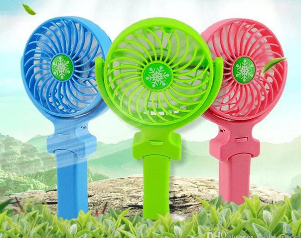 5 Colors Mini Portable Handheld Fan Cooler Cooling USB Rechargeable Air Conditioner Portable USB Foldable Fan CCA6488 60pcs