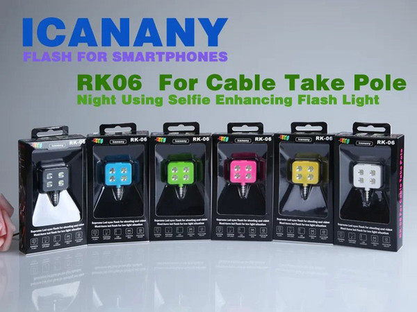 IBLAZR Mini 4 LED Video Flash DLSR & Fill Light Camera Selfie Using For iPhone iPad Samsung Sony IOS 6.0+ Android 4.0+ Smartphone Gopro