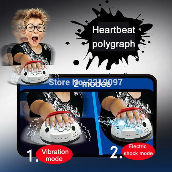 Polygraph Funny Adjustable Adult Polygraph Test Electric Shock Lie Detector Shocking Liar truth or Dare Game consoles