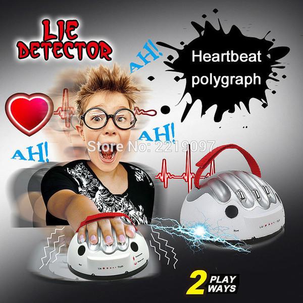 Tricky Funny Adjustable Adult Polygraph Test Micro Electric Shock Lie Detector Shocking Liar Truth Party Game Consoles Toy Gifts