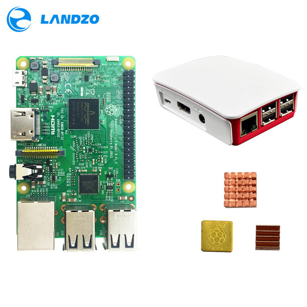 B Raspberry Pi 3 Starter Kit with Raspberry Pi 3 Model B + original pi 3 case + Heatsinks /with wifi & bluetooth