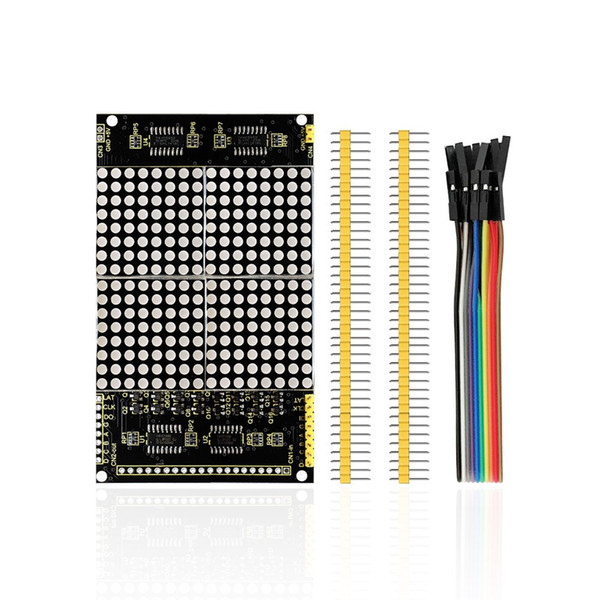 Keyestudio LED Dot Matrix Display Module 16 x 16 Infinite Cascade for Arduino with strong abrasion resistance