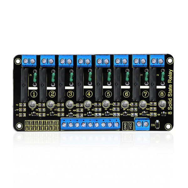 Keyestudio 8-channel Solid State Relay Module Board for Arduino 8-channel voltage: DC 5V Output port: AC 240V/2A