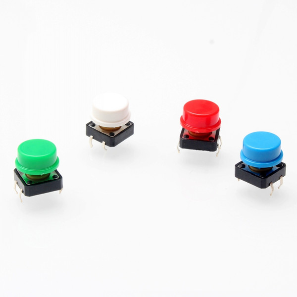 10PCS Round Tactile Button Switch Assortment Mainly Compatible with Raspberry Pi,Ardunio,Arduino Uno 328,Arduino Diecimila/Duemilanvoe 328