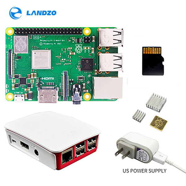 Raspberry Pi 3 Model B+ Plus kit - Raspberry Pi 3 5V 2.5A US Power Supply + ABS case + 16G SD Card + Heat Sink