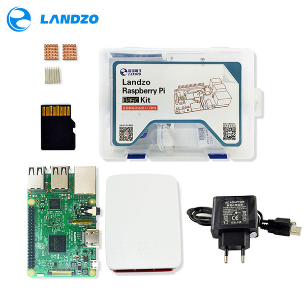 Hot sale F Raspberry pi kit 3 *1+16G SD card *1+Original shell* 1+EU power plug*1+heat sink*3+case for raspberry pi 3 kit*1 free shipping