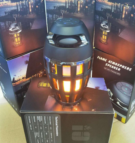 2018 creative fashion, waterproof and dustproof Bluetooth sound box led flame lamp cafe bar atmosphere lamp business gift lamp