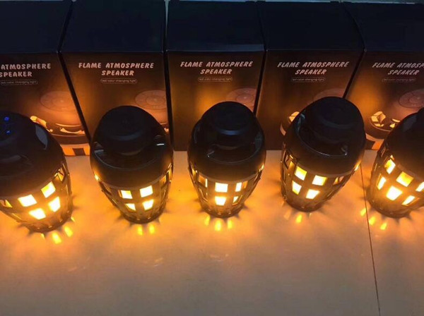 New creative fashion, waterproof and dustproof Bluetooth sound box led flame lamp cafe bar atmosphere lamp business gift lamp