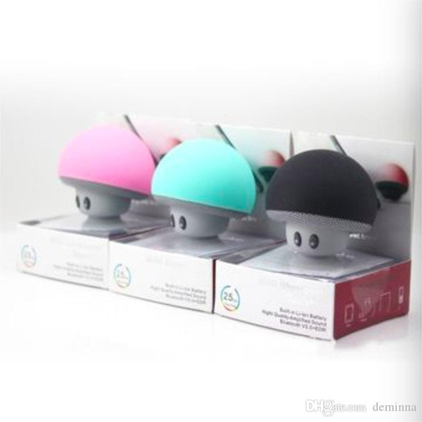 In stock! Mushroom mobile phone mini speakers with suction, any logo, color and packing available. Welcome to order!