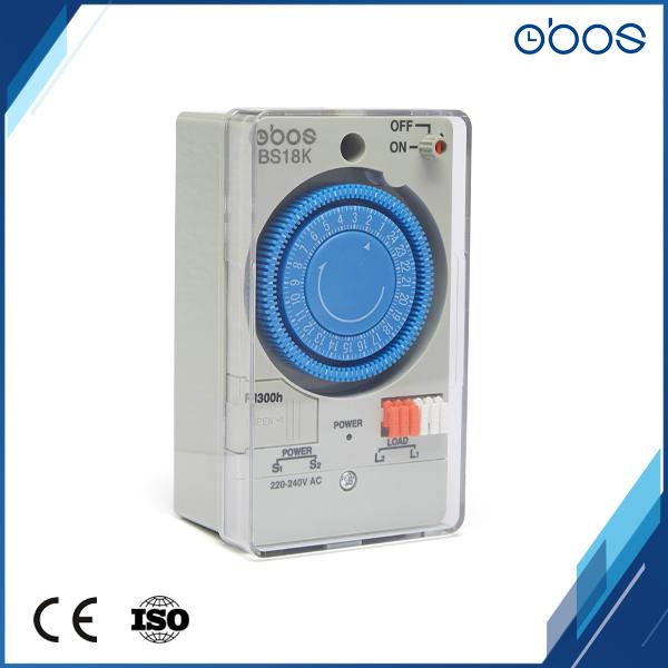 OBOS high cost performance mechanical timer timer switch 220V with 48 times on/off per day time set range 30 min for B2C market