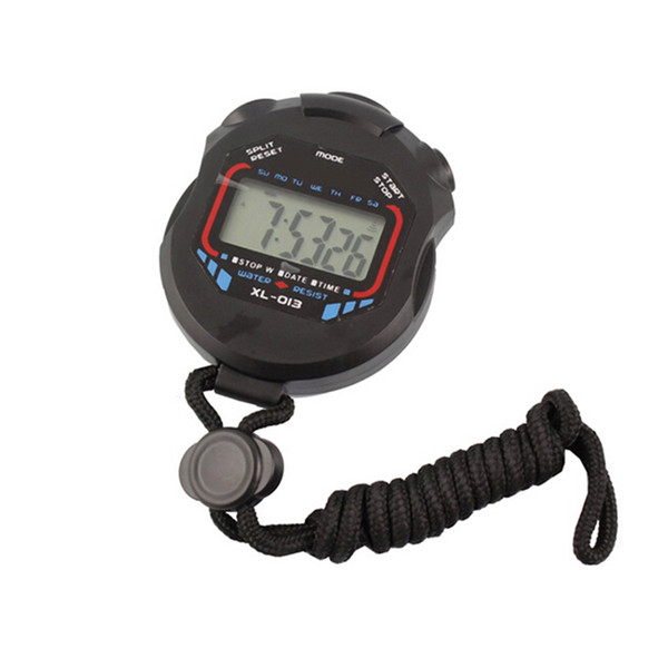 1PCS Professional Black Multifunctional Handheld LCD Chronograph Timer Sports Digital Stopwatch Stop Watch