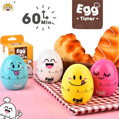 Creative egg timer Q Meng cartoon lovely plastic mechanical timer 60 minutes for the living room, office, bathroom, study, kitchen, bedroom