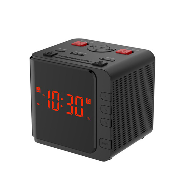 AM/FM Digital Radio Clock EU/US Plug LED Light Dimmer Table Snooze Sleep Timer Watch Battery Backup Dual Alarm