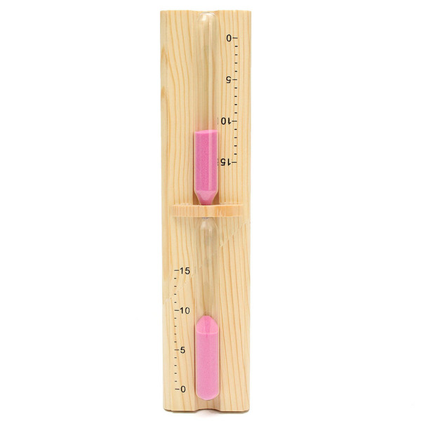 Hot Sale New Arrival Pink 15 Minutes Sauna Clock Pink Sand PINE Wall Mounting Hourglass Sand Clock Timer