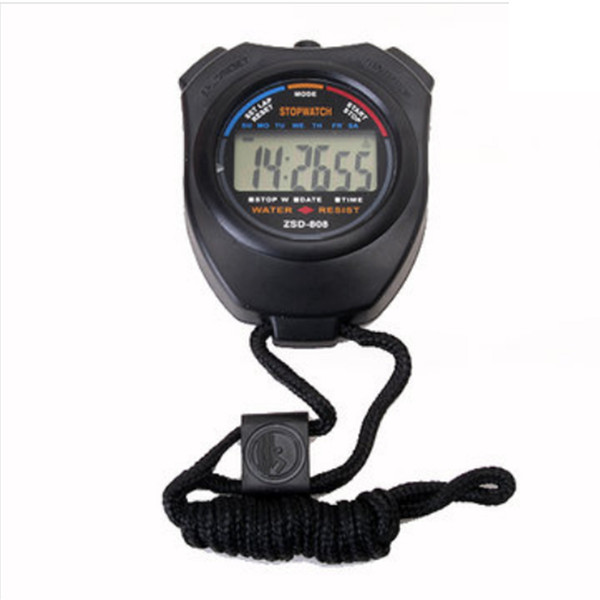 High Quality Handheld LCD Portable Electronic Digital Professional Timer Sports Stopwatch with Strap Counter Wristwatch