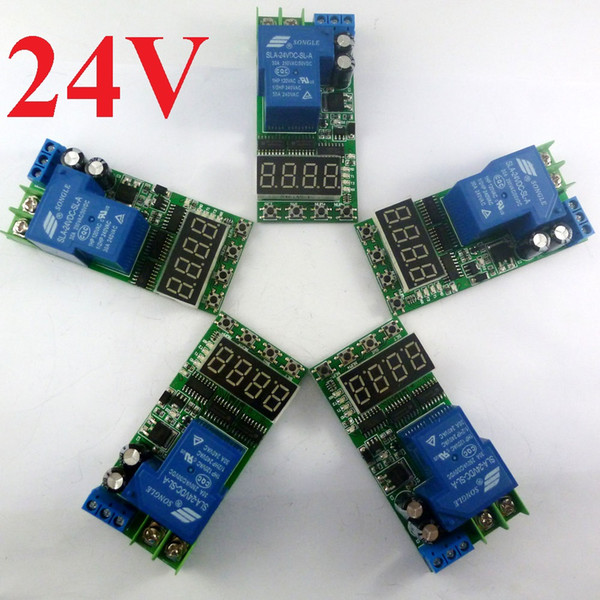 5PCS 30A 24V 0.1S-270 hour Super long time Delay Relay LED Digital Tube Timer Switch Module