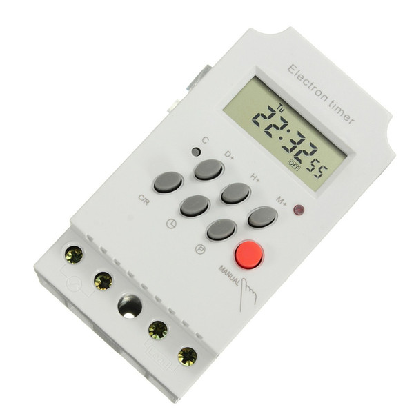 KG316T-II AC 220V 25A Din Rail LCD Digital Programmable Electronic Timer Switch Digital Timer Controller KG316T