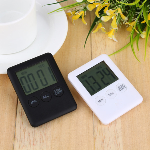 Timers 2 Colors Square Large LCD Digital Kitchen Timer Cooking Timer Alarm Clock Magnet Digital Table Clock