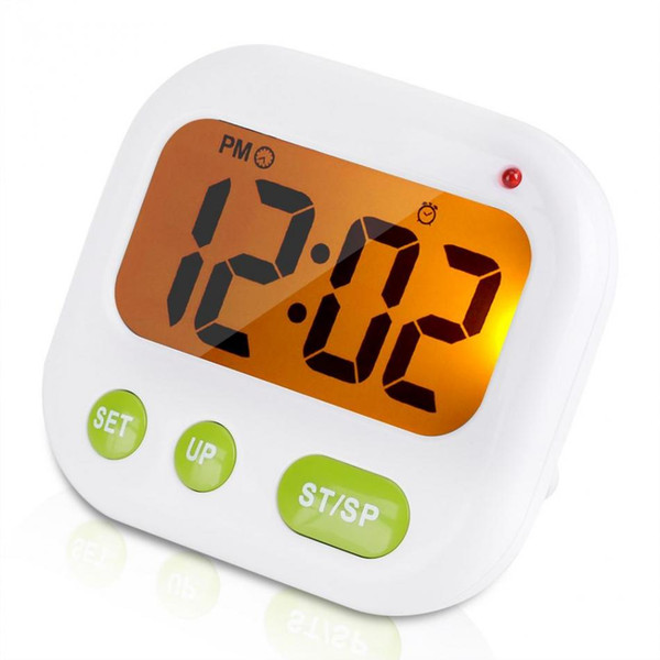 Music/Vibration Digital LCD Alarm Clock Electronic Kitchen Timer Timing Tool with Backlight