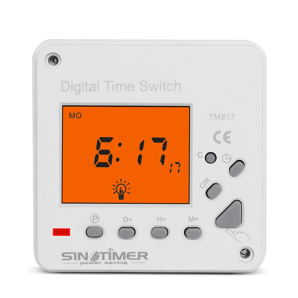 TM617 220V 230V AC Electronic Digital 7 Day Weekly Programmable Timer Switch Time Relay Clock Controller with Blacklight