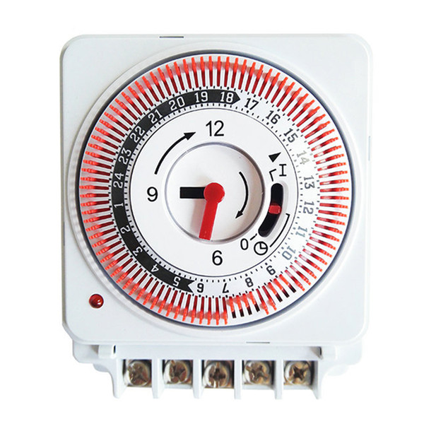 Power White Mechanical Timer Switch 230V 60Hz 16A High Quality 24 Hours Industrial Timing Protect Panel