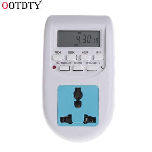 OOTDTY EU Plug New Energy Saving Timer Programmable Electronic Timer Socket Digital Household Appliances For Home Devices