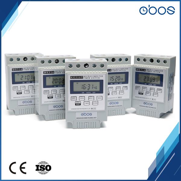 OBOS brand upscale 12V/24v dc programmble electronic timer din timer with 10 times on/off per day time set range1min-168H