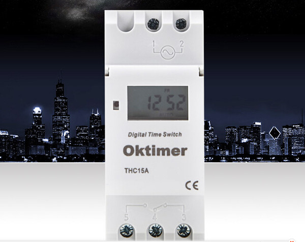 OKTIMER brandTHC15A TIMER SWITCH 16A AC220V Digital LCD Weekly Programmable Timer